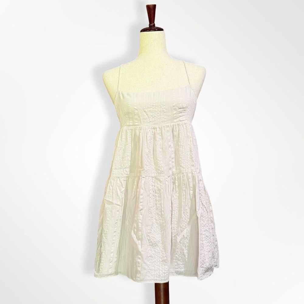 Sunday Best Aritzia White Baby-doll Jasper Mini Dress, S Summer Sundress - Picture 3 of 8